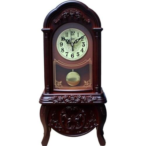 Wood Pendulum Wall Clock Vintage Music Large Luxury Mute Wall Clock Modern Design Antique Reloj De Pared Large Clocks Home Decor