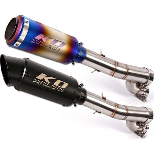 For BMW S1000RR 2017 2018 Motorcycle Exhaust Pipe Long Middle Pipe Slip On 51mm Mufflers Removable DB Killer Reserve Catalyst