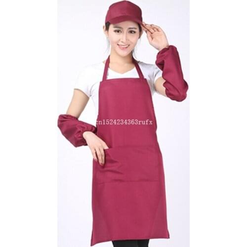 100pcs Kitchen Apron Woman and Man Cooking Kitchen Restaurant Bib Apron Muti-color
