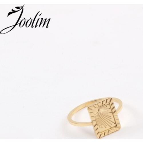 Joolim High End 18K Gold PVD 2021 New Heronsbill Rings for Women Stainless Steel Jewelry Wholesale