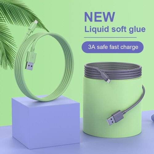 Liquid Silicone Micro Type-C USB Cable For Xiaomi Samsung Huawei Smart Phones 1.5m Mobile Phone Fast Charging Data Cord Charger