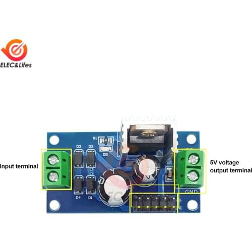 LM7806 LM7805 LM7809 LM7812 DC/AC Three Terminal Voltage Stabilizers Step-Down Power Supply Module 5V 6V 9V 12V Output Max 1.2A