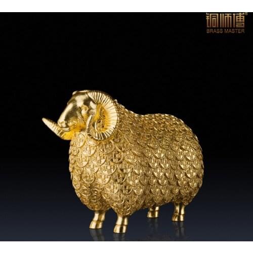 Copper master copper ornaments "made money (gold)" Home Furnishing crafts gold gold paste system