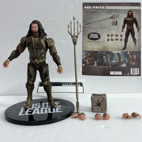 MEZCO Aquaman Figure Super Hero Aquaman Mezco One:12 BJD PVC Action Figures Toy Birthday Gift for Kids