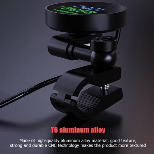 Motorcycle Tire Pressure Monitor with 2 External Sensors Digital High-precision Electric LCD Display Black