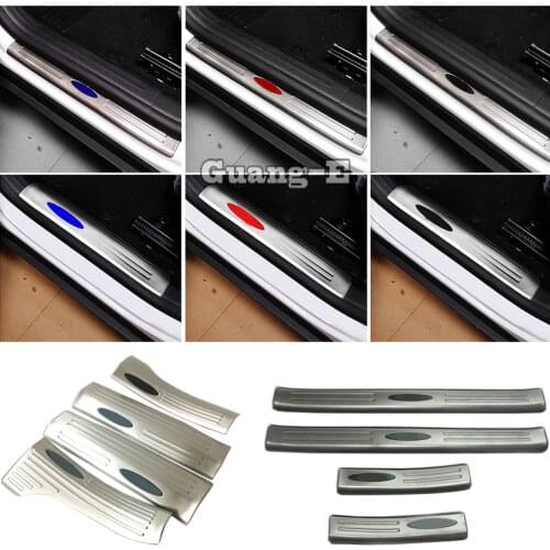 For Jeep Renegade 2017 2018 2019 2020 Car Stainless Steel Pedal Door Sill Scuff Plate Cover Inner Built+Outside Threshold