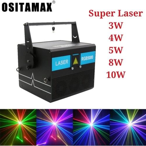 New Stage DJ Laser Light RGB 3W 5W 10W Laser Projector Color Change ILDA DMX512 Disco Lamp Party Light for Show Club Event
