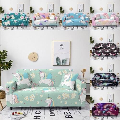Stretch Slipcovers Unicorn All-inclusive Couch Cover Sofa Slipcover For Living Room Chair L-Style Home Decoration Sofa Covers
