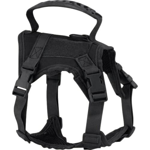 New Dog Harness Solid Color 1000D Nylon Breathable Mesh Nylon Handle Adjustable Training Vest Apparel Outdoor Pet Accessory