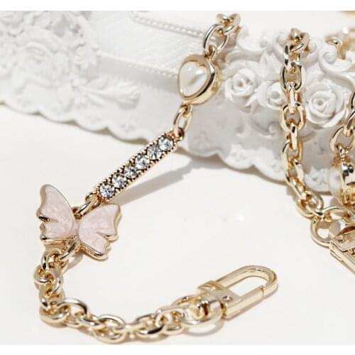 DIY 30cm-160cm Replacement Gold Metal Chain Shoulder Crossbody Straps for Bags, Handbags 7mm Thick Bag Chain Handle Bag Straps