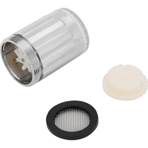 3 Color LED Light Change Faucet Shower Water Tap Temperature Sensor No Battery Water Faucet Glow Shower Left Screw