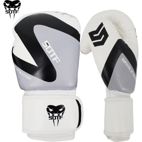 SUOTF Brand 6-12 OZ Brazilian PRETORIAN Muay Thai PU Leather Women Men MMA Gym