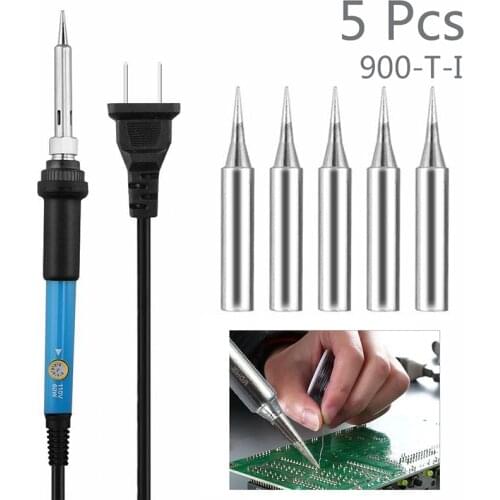 5PCS/Set 900m-T-I Welding Tool Lead-Free Soldering Iron Head Bit For Welding Heater Iron Tool Soldering Iron Tips Head