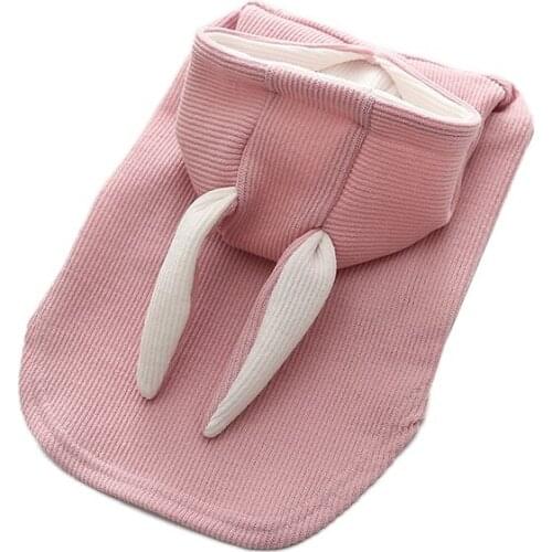 Warm Dog Clothes Puppy Outfit Cute Rabbit Ear Sweater​ Winter Soft Pet Dog Hoodie Coat Jacket For Small Dogs Chihuahua Pug