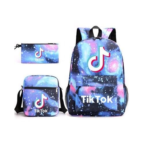 TIK TOK Primary School Bags For Boys Girls Custom 3pcs/Set Fashion Soft Backpacks Childrens 3D Printe Mochila infantil