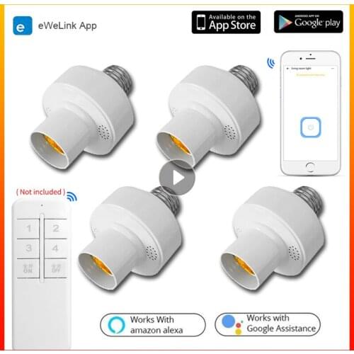 Tuya WiFi Smart Bulb Socket Adapter LED Lamp Holder E27 Voice Control Work With For Alexa Google Home Night Light Head Control