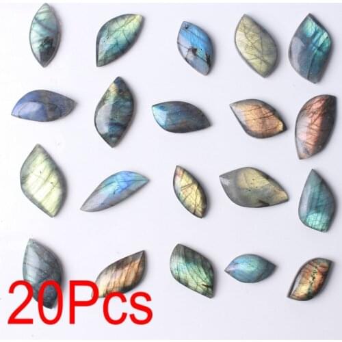 Top 20Pcs Natural Multicolor Labradorite Crystal Rough Polished Jewellery Pendant Hand grinding