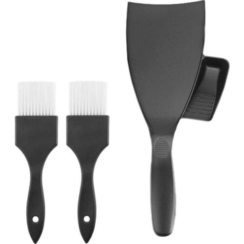 1Set Hair Dye Tool Kit Non Slip Hair Coloring Tool Set Reusable Hair Dressing Tool Set Black 1Pc Hair Dye Board 2Pcs Dye Brushes