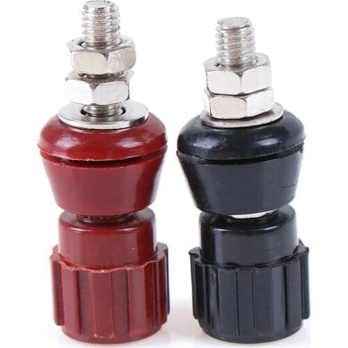 1pair Red Black 5MM Copper Posts Terminal Blocks Power Supply Terminals Welding Machine Inverter Post Connector JS107