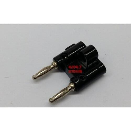 100PCS Double row banana plug 4mm lantern double connected conjoined banana plug audio amplifier equipment accessories