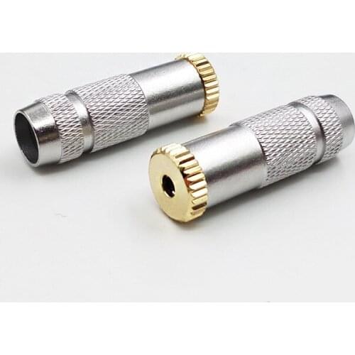 2.5mm Balancing Cable Plug Female Socket Plug Pure Copper Soldering Socket 6mm Tail Tube