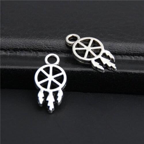 20pcs DIY Jewelry Polished Small Dreamcatcher Charm Pendants For Bracelet Necklace Jewelry Making A2764
