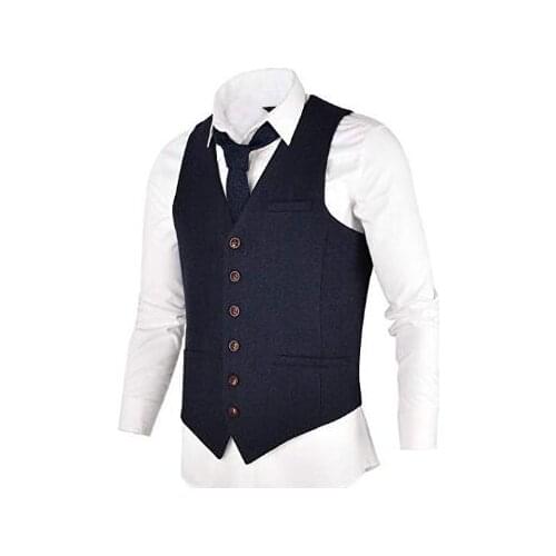2020 New Arrival Custom Made Waistcoat Best Man Vest Slim Fit Latest Design Fashion Best Men British Style Men Vests Only