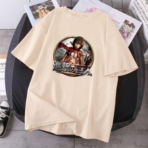 2021 T-shirts Attack On Titan Women Short Sleeve Print Plus Size Tshirts Purple Hip Hop Bodybuilding Tees Tops Camiseta Woman