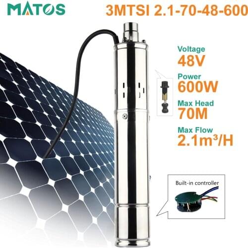 3 inch deep well 48v dc brushless deep well submersible Solar Water Pump System