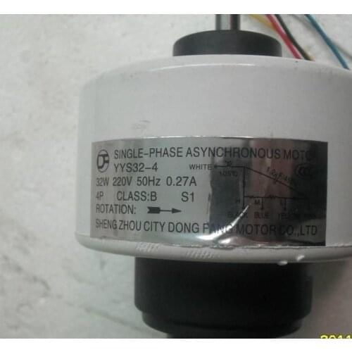 A/C Motor 49mm Thick 8mm Long Shaft Copper YYS32-4 Split 18NVA Reverse 32W