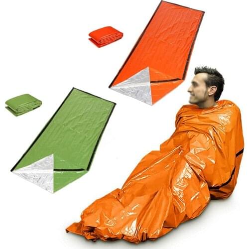 Bivy Emergency Sleeping Bag Thermal Waterproof For Outdoor Survival Camping Hiking Thermal Blanket Mylar Gear Compact Windproof