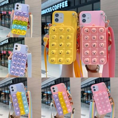 Coin Purses Pop Case For Huawei Honor 50 8A 8X 8C 8S 9A 9C 9X 9S 10i 20i 20s 20e 30s 30i 10 20 30 Lite Pro Wallet Bubble Cover