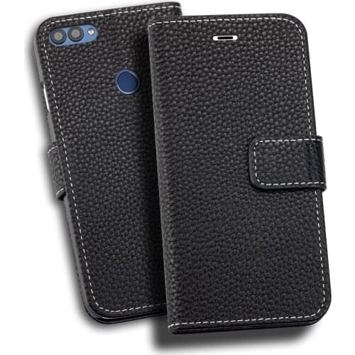 For Huawei P Smart Wallet Case,Hengneker PU Leather+PC Case with Card Pocket+Magnetic buckle for huawei P Smart 5.64"flip cover