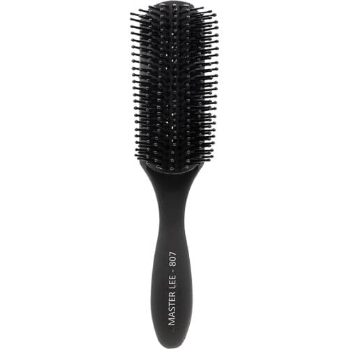 Black 9 Line Teeth Hair Brush For Hair Styling Detachable Hair Pomade Brush Detangler Comb For Men Hairdressing Brush Tools A-98