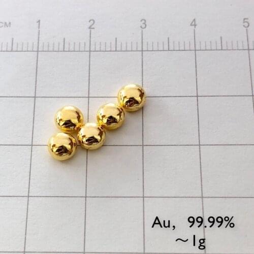 High Purity Gold Au 4N 99.99% Precious Metal Au solid pellet
