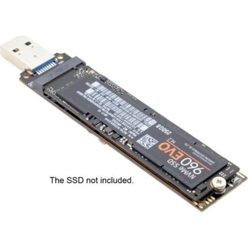 Dual Protocol M.2 NVME To USB 3.1SSD Adapter,M2 SSD To NGFF Converter Card 10Gbps USB3.1 Gen 2 For Samsung 970 960/For Intel