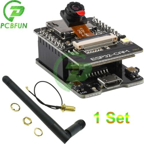ESP32-CAM-MB MICRO USB ESP32 Serial to WiFi ESP32 CAM Board CH340 CH340G 5V Bluetooth+OV2640 Camera+2.4G Antenna for Smart Home