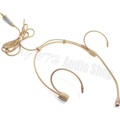 Double Earhook Headworn Headset Condenser Microphone Audio Mic For Sennheiser Wireless Beltpack EW100 EW300 EW500 G1 G2 G3