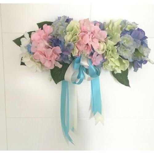 Simulation High Grade Western Korean Garland Door Lintel Mirror Decorative Flower Wedding Easter New Year Gift Home Deco