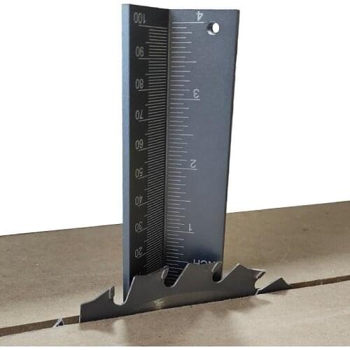 Woodworking 0-100mm High Precision Metric inch Measuring Gauge With magnetic For Router Table Electric Circular Saw Ruler