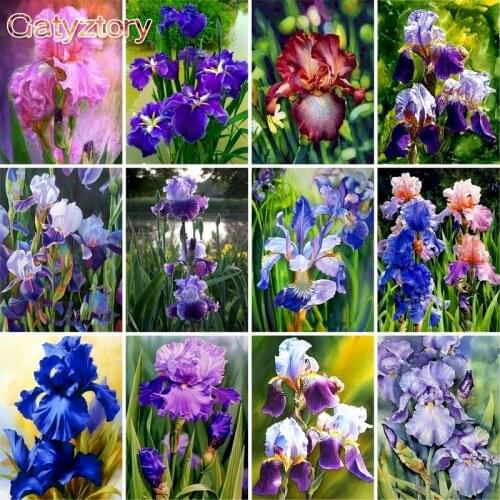 GATYZTORY 60X75cm Oil Painting By Numbers Flower DIY Paint by numbers On Canvas Home Decor Frameless Digital Painting