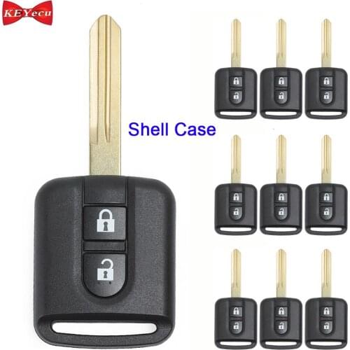 KEYECU 10x for Nissan Qashqai X-Trail Navara Micra K12 Note Pathfinder NV200 Patrol Y61 Remote Key Shell Case for 5WK4 876/818