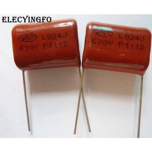 10pcs CBB 824 630V 824J CBB21 0.82uF 820nF P22 Metallized Polypropylene Film Capacitor