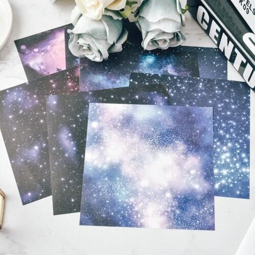 KSCRAFT 8 Sheets Nebula Scrapbooking Pads Paper Origami Art Background Paper Card Making DIY Scrapbook Paper Craft