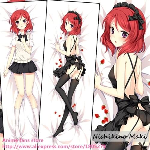 Lovely Japanese Anime Pillowcase Love Live! Nishikino Maki Cute Pillow Case decorative Hugging Body Bedding