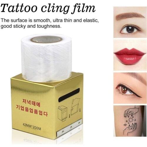 1 Roll Of 42mm*200m Semi-permanent Plastic Tattoo Set Tattoo Eyebrow For Permanent Plastic Tattoo Wrap Tool Permanent Eyebr M2Z2