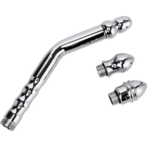 2021 New Elbow 3-head Enema Cleaning Flusher Long Tube Aluminum Alloy Insert Washing Personal Cleaning Tools Bidet Bathroom