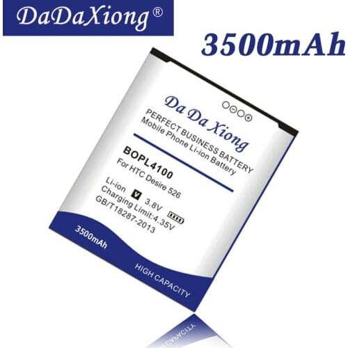 Original Da Da Xiong 3500mAh BOPL4100 BOPM3100 Battery for HTC Desire 526 526G 526G+ Dual SIM D526h Cell Phone Battery