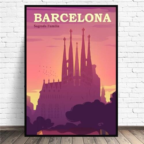 Posters and Prints for Living Room City Landscape Canvas Painting Decoration for Home Room Wall Art Canvas for Loft Frameless