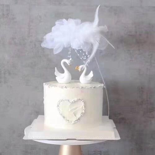 Simple mesh cake hat set happy birthday cake decoration flamingo cake hat decoration decoration baby shower decoration